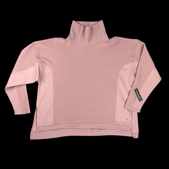 Tahari Sweaters - Tahari Sport Sweatshirt Women 3X Pink Long Sleeve Athleisure Side Slits NWT